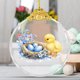thumbnail image 3 of Uuiauoio Glass Easter Ornament 2D Flat Pendant with Bunny Egg Designs for Tree Gift Basket Filler Holiday Party Decorations Keepsake, 3 of 5