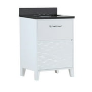 Bellaterra Home 24 in. Single sink vanity with black galaxy top