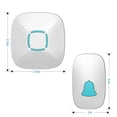 thumbnail image 3 of Timbre, producto Lovin Kit de timbre inalámbrico resistente al agua con 36 timbres, volumen ajustable; Funcionamiento de 1000 pies, con timbre de puerta con sonido LED y flash para el hogar (1 recepto, 3 of 5