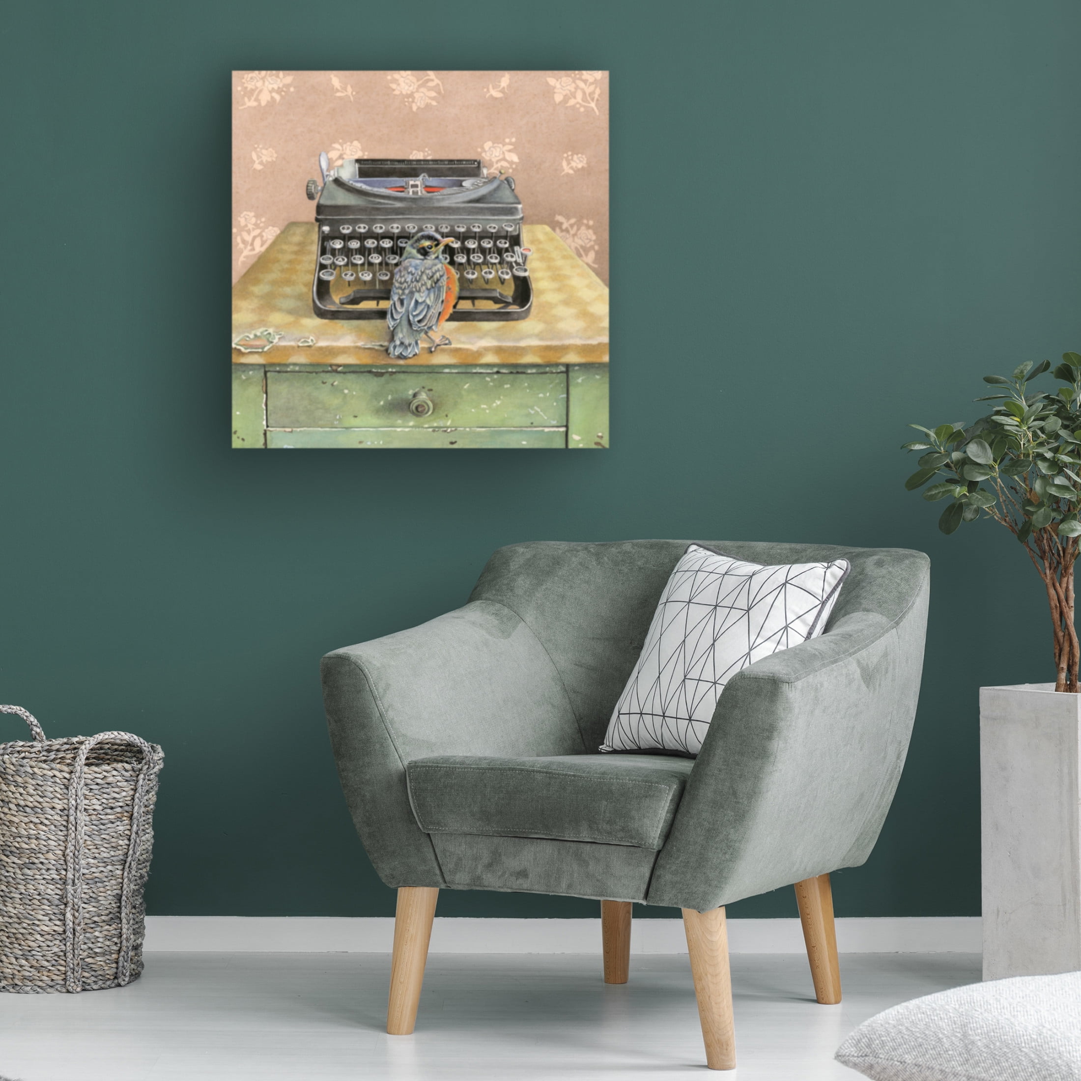 Canvas Wall Art - Marvindale 'Word Bird' Wall Art for Living Room, Bedroom, or Office Décor by Trademark Fine Art - 18 x 18 Inches