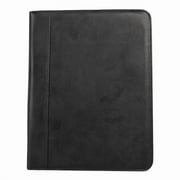 Bond Street WRC5043BS-BLACK 9.5 x 13.25 in. Faux-Leather Padfolio with Solar Calculator, Black