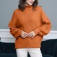 thumbnail image 1 of Suéter de cuello alto para mujer, suéter informal de manga larga con cuello alto, suéter para mujer, 1 of 5