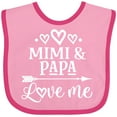 thumbnail image 3 of Inktastic Mimi and Papa Love Me Boys or Girls Baby Bib, 3 of 4