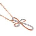 thumbnail image 2 of Diamond Accent 14k Rose Tone Cross Penda, 2 of 2