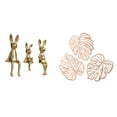 thumbnail image 1 of Escultura de figura,Estatua sentada Figura Escultura Adorno,Placa de pared con hojas de palma,Decoración de pared de madera con hojas de palma,Adorno de madera con decoración de jungla y arte, 1 of 8