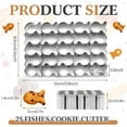 thumbnail image 2 of Cortador de galletas de acero inoxidable con forma de pez dorado, mini cortador de galletas de plástico con forma de pez para pequeñas delicias, alimentos con forma de pez y galletas., 2 of 8