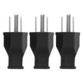 thumbnail image 1 of 3pcs Electric Plugs Replacement Plugs 3 Prong Electrical Plug Extension Cord Ends (US Plug), 1 of 10