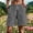 Gray, variant on Women’s Cuffed Wide-Leg Linen Bermuda Shorts, Elastic-Waist Washed-Blend Cut for Bayfront Leisure Casual Strolls Purple S