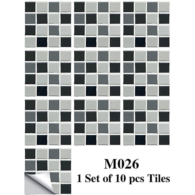 Dvkptbk Wall Stickers 10pcs Home Decor Living Room Tile Set Strong Sticker Kitchen Wall Sticker Home Decor on Clearance