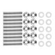 thumbnail image 3 of BOROCO Juego de Pernos y Tuercas de 10 Piezas, Cabezal de Acero Inoxidable, Cabezal de colector de Escape Negro, Juego de Pernos, Pernos, Pernos de colectores de Escape, 3 of 5