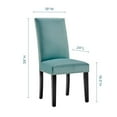 thumbnail image 4 of Modway Parcel Performance Velvet Dining Side Chairs - Set of 2 in Mint, 4 of 10