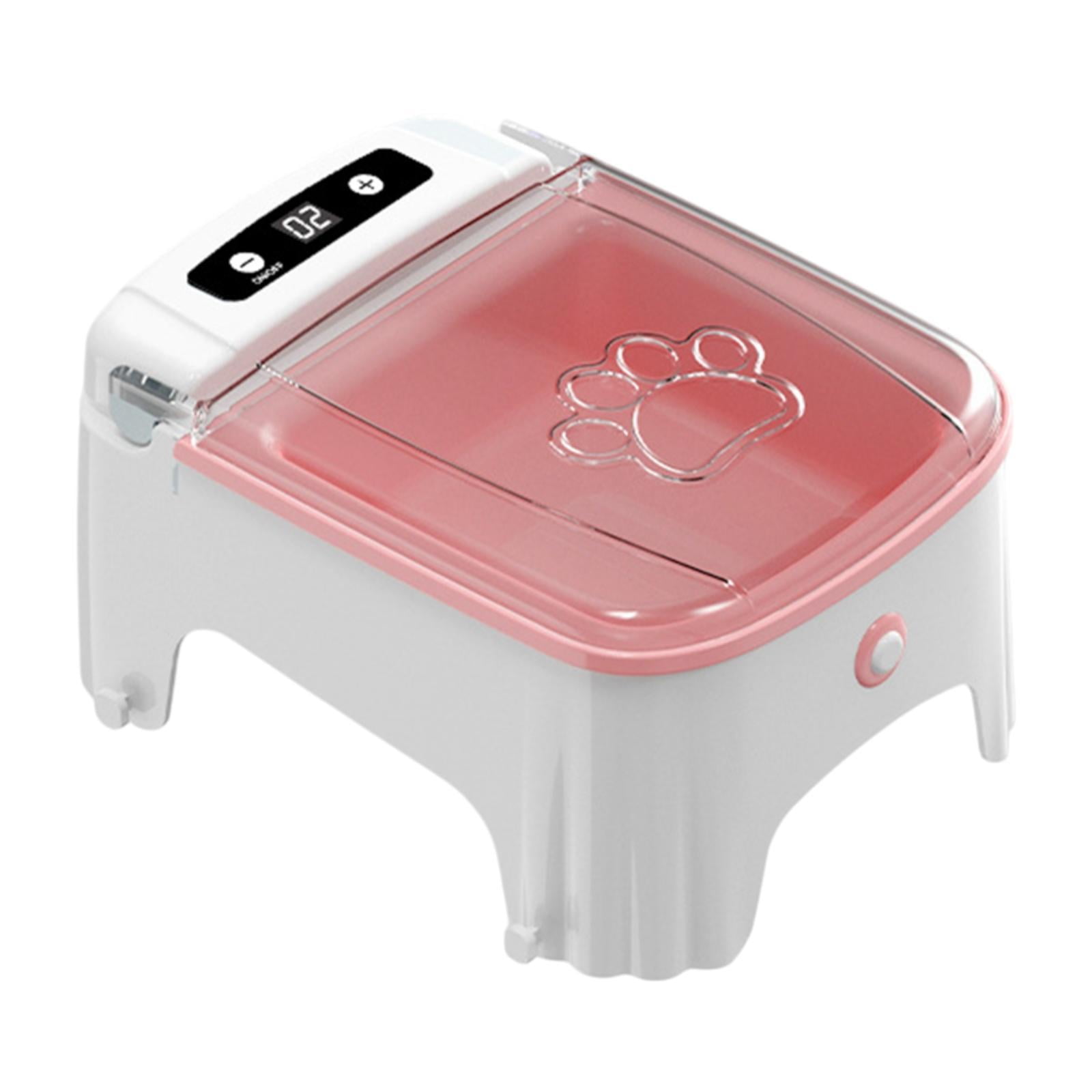 oshhni Automatic Timed Cat Feeder Cat Timed Feeding for Kittens Dry Food Small Dogs Pink