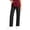 Black, variant on Women's Professional Straight Work Pants,Solid Elastic Waist Full Length Loose Medical Scrub Trousers for Clinic Use