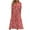 Red, variant on Up to 65% Off ! Fmbrln Womens Summer Floral Dress Button V Neck Short Sleeve Pleated Flowy Long Dress Casual Loose Sun Dress with Pockets