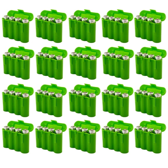 20 EBC Battery Green AA AAA Battery Plastic Holder Box Storage Cases