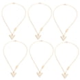thumbnail image 3 of Gargantillas, 6 piezas, collares con colgante triangular, collar con colgante, collar de cadena, diseño fácil de usar Jadeshay A, 3 of 8
