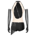 thumbnail image 2 of Aiihoo Robe de Danse Latine à Franges pour Femmes Jazz Tango Rumba Justaucorps de Gymnastique avec Gants Noir S, 2 of 7