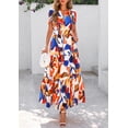 thumbnail image 3 of Vestido largo PRETTYGARDEN para mujer, verano 2025, azul bohemio, XL, 3 of 9