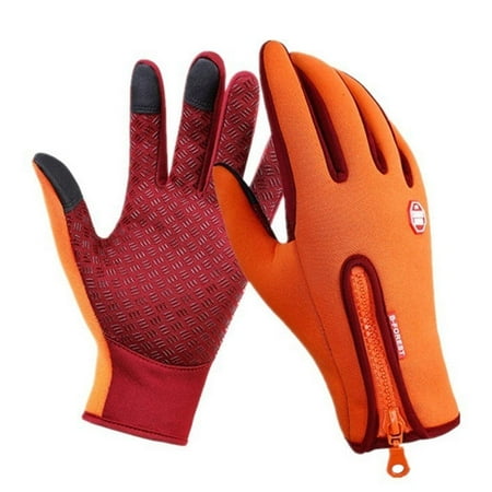

ABIDE 1 Pair Adjustable Touch Screen Ski Gloves Mens Women Sports Riding Gloves
