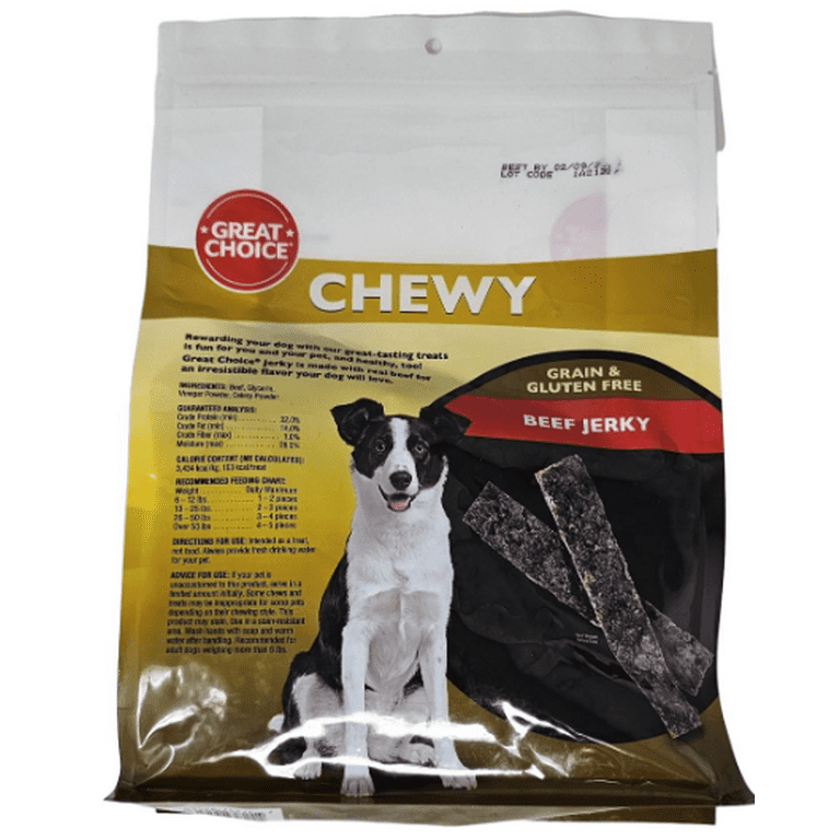 Great Choice Chewy Beef Jerky 1 Pound Bag Dog Treats