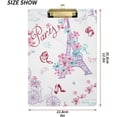 thumbnail image 3 of Coolnut Paris Eiffel Tower Clipboard, Acrylic Standard A4 Letter Size Clip Board with Low Profile Clip for Office, Classroom, Doctor, Nurse and Teacher, 12.5"x9", 3 of 7