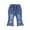 Hot Pink, variant on Utoimkio Toddler Girls Flared Denim Pants Elastic Waisted Jeans Size 1-6T
