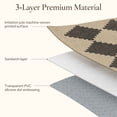 thumbnail image 6 of DEORAB Jute Outdoor Rug 8x10 Checkered Jute Rug Polyester Machine Weave Easy-Cleaning Non Slip Geometric Carpet Patio Backyard Porch Deck Balcony Zigzag Diamond, 6 of 8