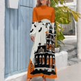thumbnail image 3 of Casa embrujada de estilo vintage - Feliz Halloween Vestido largo Vestido de mujer Verano 2024 Vestidos elegantes de mujer Venta Vestido de fiesta, 3 of 4