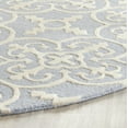 thumbnail image 3 of SAFAVIEH Cambridge Kimberly Geometric Wool Area Rug, Light Blue/Ivory, 8' x 8' Round, 3 of 7