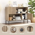 thumbnail image 6 of Garvee Entryway Table, Modern Farmhouse Buffet Storage Cabinet, Console Table Behind Couch Table with Display Shelf and Metal Legs, Accent Cabinet for Living Room Hallway, 6 of 7
