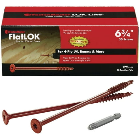 

1PK FastenMaster FlatLok 6-3/4 In. Engineered Structural Wood Screw (50 Ct.)