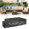 thumbnail image 1 of YODOLLA 7-Piece Rattan Patio Furniture Set with Coffee Table and Protective Cover, Brown Rattan with Beige Cushions, 1 of 7
