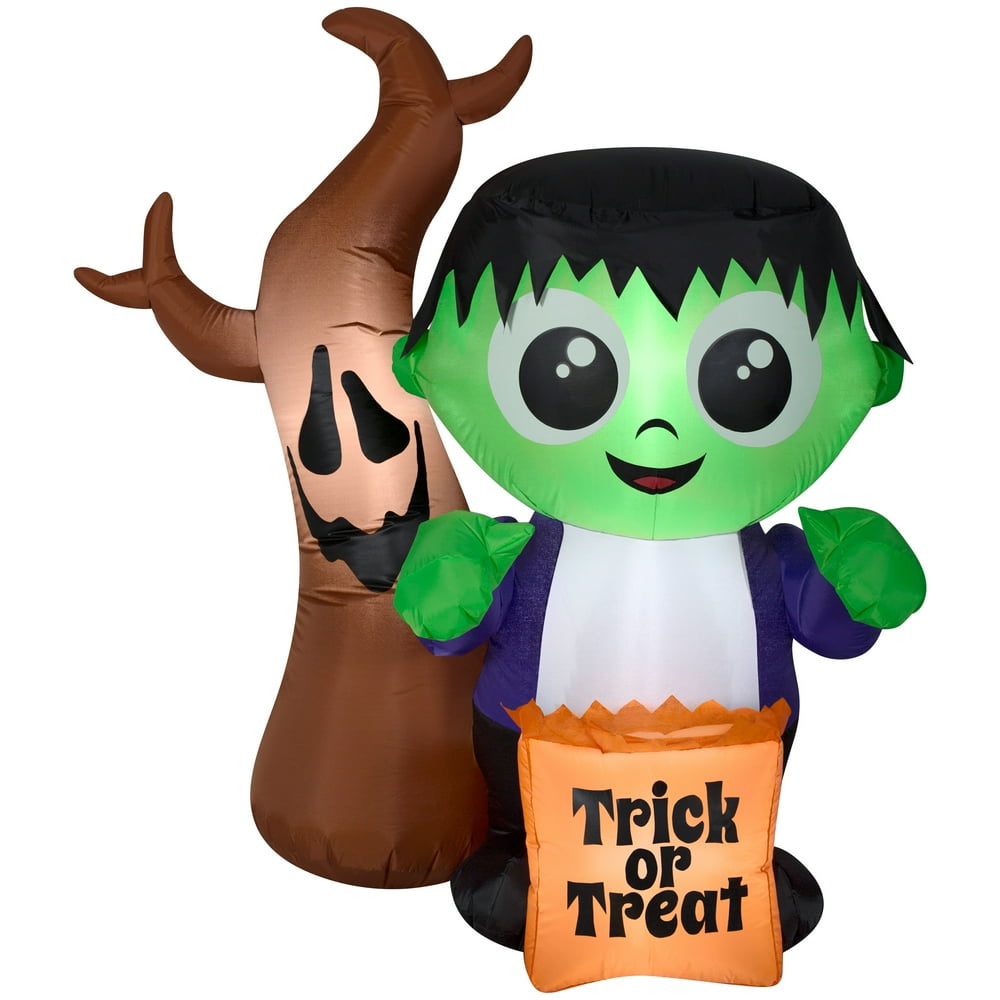 Halloween Airblown Inflatable 5 ft. Monster and Spooky Tree Scene by