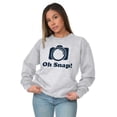 thumbnail image 4 of Oh Snap Camera Snapshot Cute Hobby Sweatshirt for Men or Women Brisco Brands M, 4 of 6