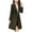 Army Green, variant on Women's Long Pea Coats Fashion Winter Coat Double Breasted Overcoat Fall Trench Coat Warm Elegant Thick Lapel Pocket Army Green Large