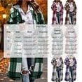 thumbnail image 4 of SYwaren Women's Plaid Jacket Lapel Zip-Up Long Sleeve Irregular Plaid Tweed Woolen Cardigan with Chest Pocket Outerwear Top, 4 of 8