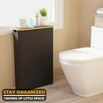 thumbnail image 7 of SpaceAid Extra Large Toilet Paper Storage with Lid, Slim Basket Holder, Black, 7 of 7