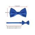 thumbnail image 3 of INSPIRE CHIC Men's Pre-Tied Bow Tie with Matching Pocket Squares Sets for Business Causal Royal Blue One Size, 3 of 5