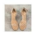 thumbnail image 3 of INC Womens Beige Ankle Strap Quilted Lexini Round Toe Block Heel Buckle Heeled Sandal 9.5 M, 3 of 3