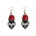 thumbnail image 2 of Sonducket Pendientes góticos colgantes para mujer, aretes medievales Retro de seda de vampiro, rosa roja de encaje, elegante fiesta, disfraz, bola, Ropa, zapatos y accesorios Miscelánea, 2 of 8