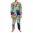 thumbnail image 3 of Sikiie Vegetable Mens Pajama Set, Soft Warm Long Sleeve Sleepwear, Cozy Button-Down Pjs for Men-Medium, 3 of 7
