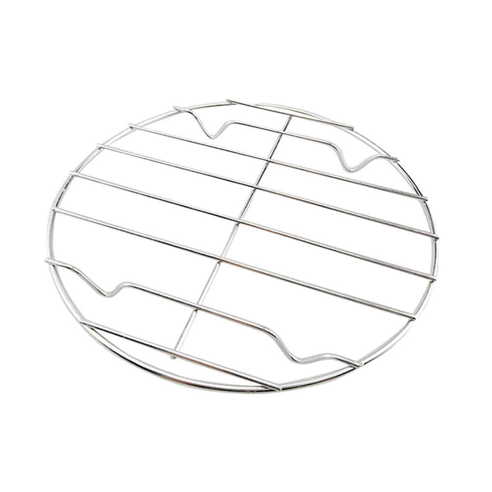 Stainless Steel Meat Net Grilling Rack Round Portable Fish Vegetable