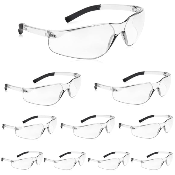 Gafas de seguridad Salfboy, 10 unidades, transparentes, resistentes a los arañazos