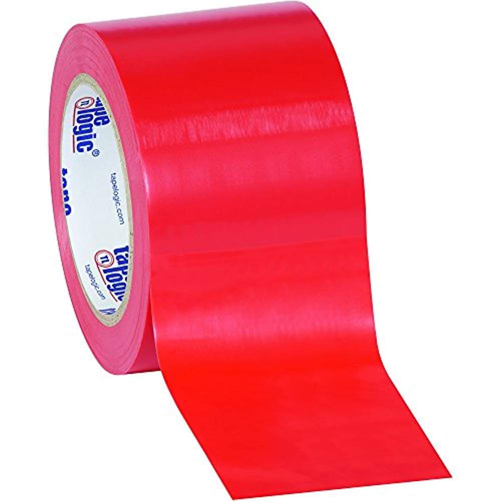 Tape Logic Red Solid Vinyl Safety Tape 3" X 36 Yard Roll (3 Pack)