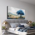 thumbnail image 4 of WFSposterLarge Farmhouse Wall Decor For Living Room Frame Wall Art For Bedroom Office Decoration Field Scenery Wall Painting Blue Trees Artwork canva Pictures Modern Aesthetics Home Decor, 4 of 7
