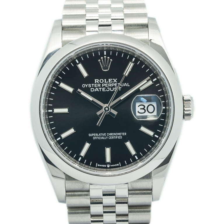 Rolex datejust 36mm black dial jubilee sale