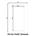 thumbnail image 2 of Off White Pebble Picture Frame Mat for 16x24 Frames - Fits 11x22 Photos - 25 Mats, 2 of 7