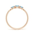 thumbnail image 2 of Angara Natural 0.2 Ct. Aquamarine with Diamond Classic Ring in 14K Rose Gold for Women (Ring Size: 3), 2 of 9