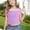 Purple, variant on Piuwrlz 160 Teen Short T Shirt Sleeve Girls Solid Color T-Shirt Pink T-Shirt Square Collar Shirt Top Pink Size 160