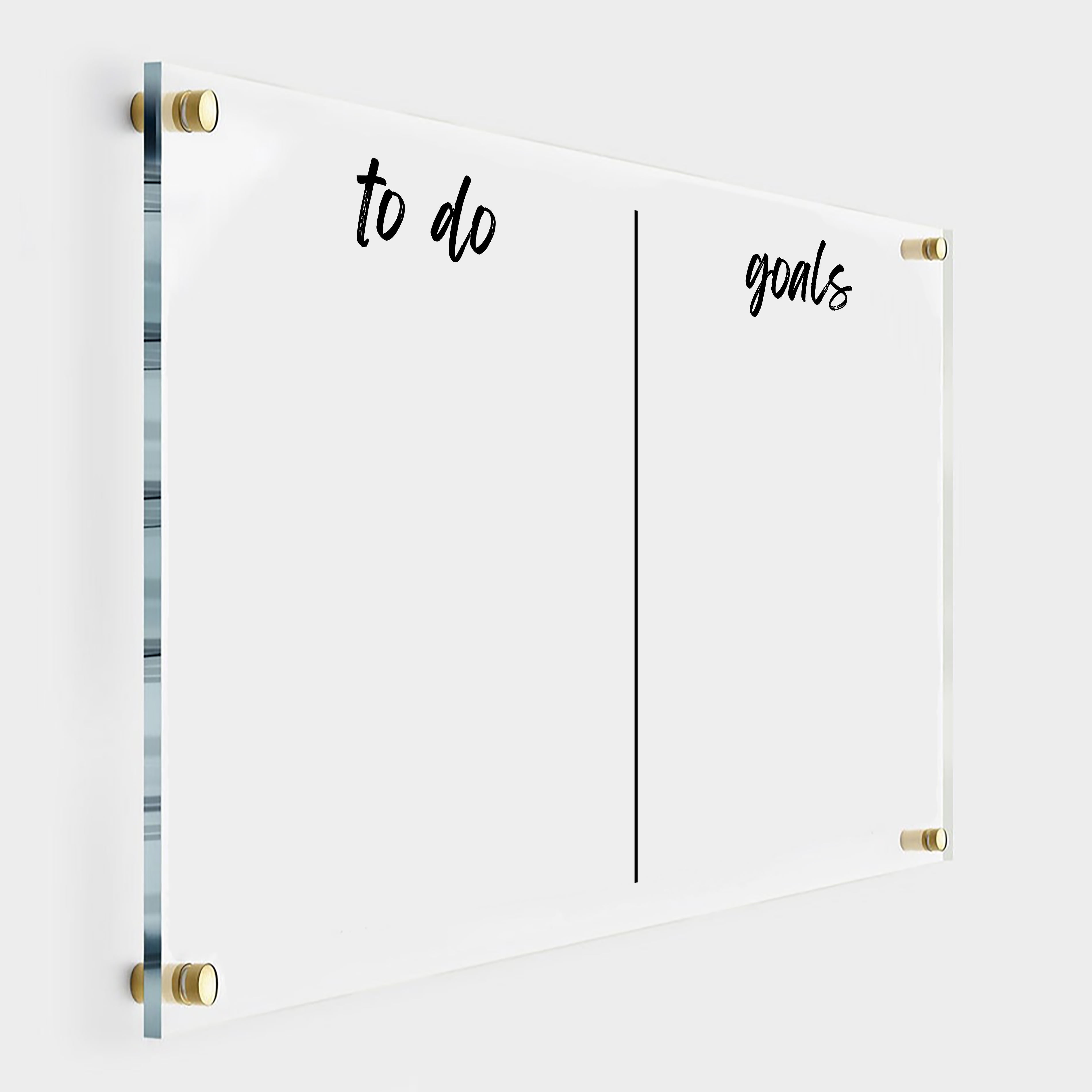 Transparent To Do and Goals Planner, Dry Erase Calendar, Reusable